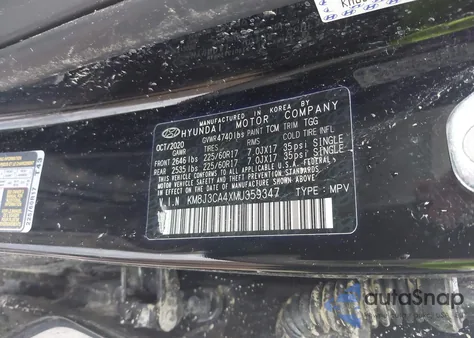 2021 Hyundai Tucson Limited/Sel/Sport/Ultimate/Value z USA, uszkodzony, nr VIN KM8J3CA4XMU359347